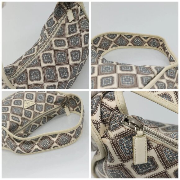 PRADA Shoulder Bag Nylon Beige Silver Auth BA4686 - Picture 16 of 16